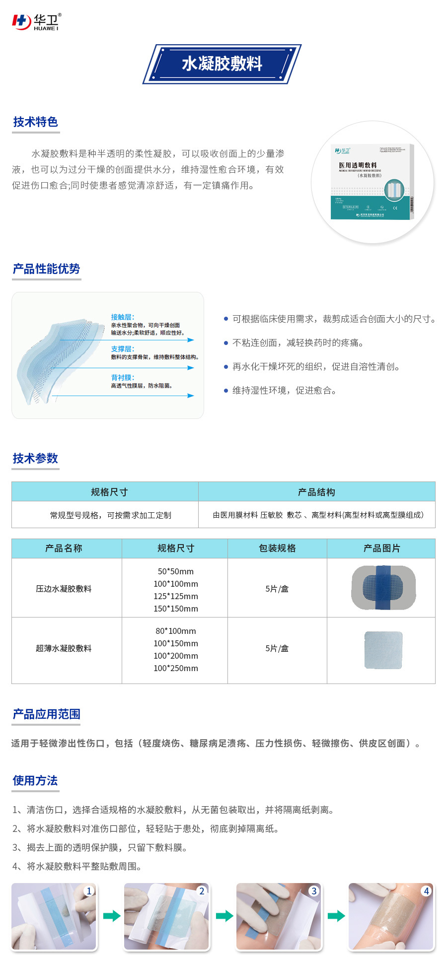 水凝胶敷料详情.